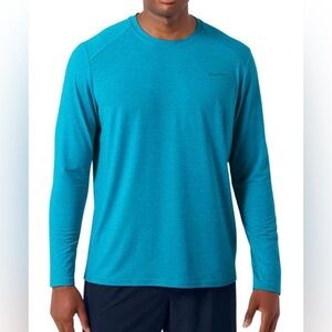 Eddie Bauer Long Sleeve Lounge Shirt Men’s XL Deep Ocean Blue Stretch Soft Feel